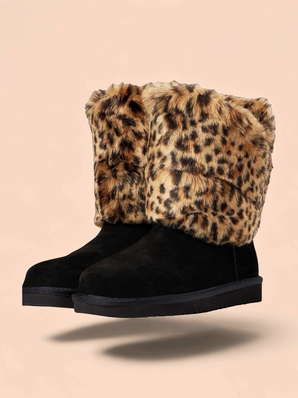 Koolaburra by UGG Black & Brown Animal Print Winter Boots